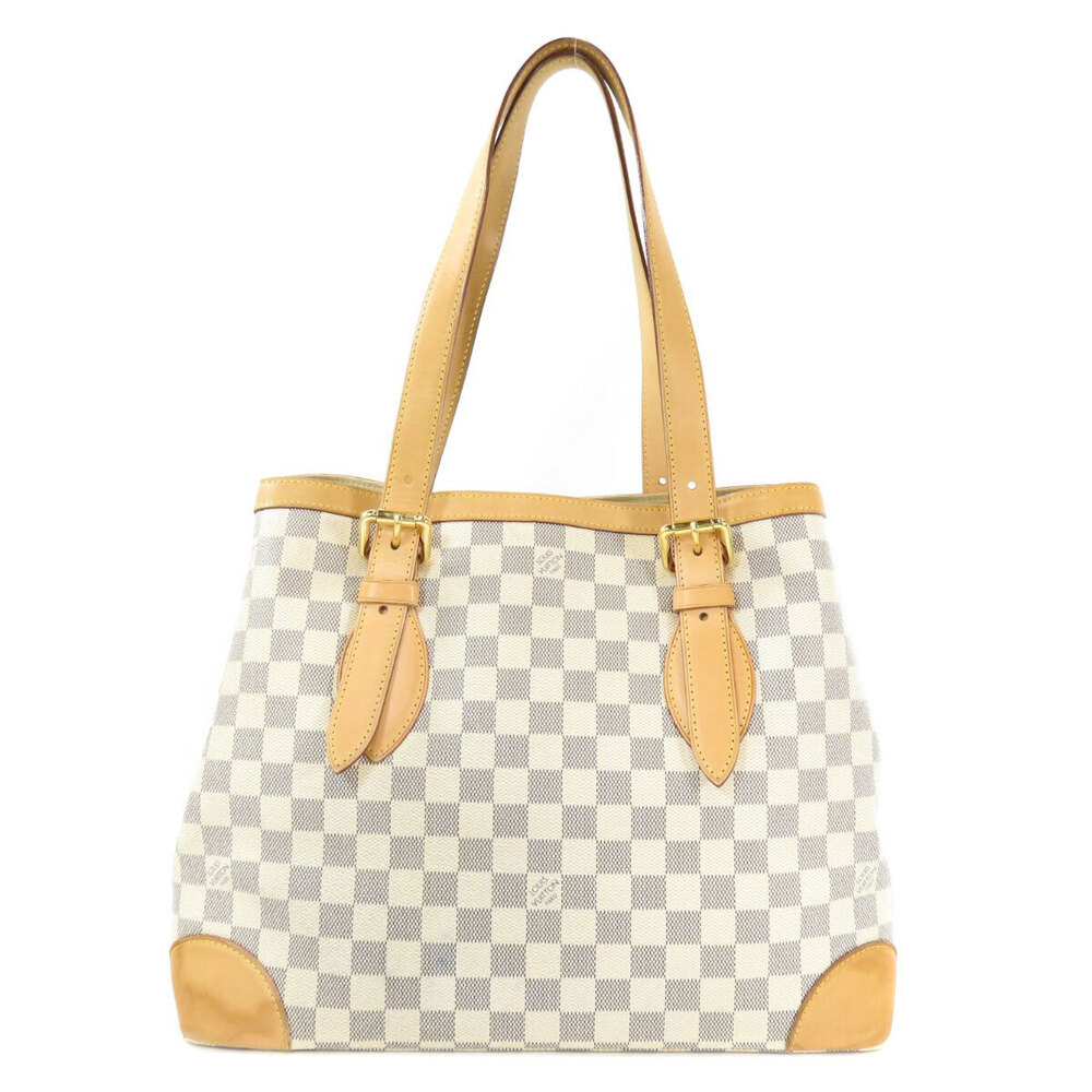 Louis Vuitton Hampstead Damier Azur White Tote Bag Canvas - Picture 2 of 11